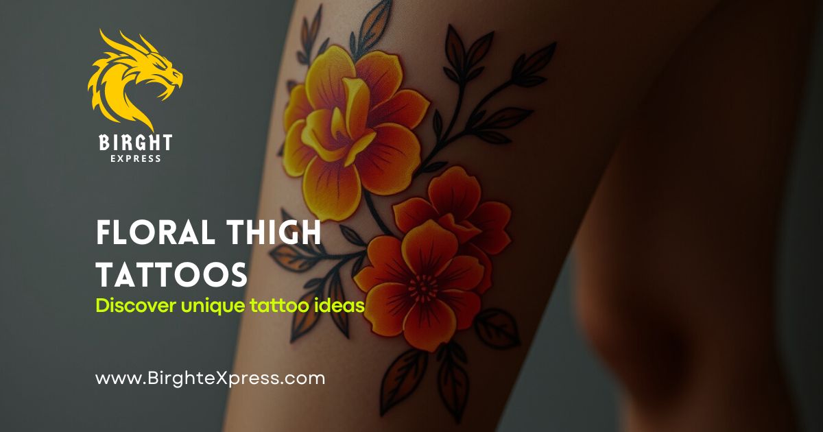 Floral Thigh Tattoos